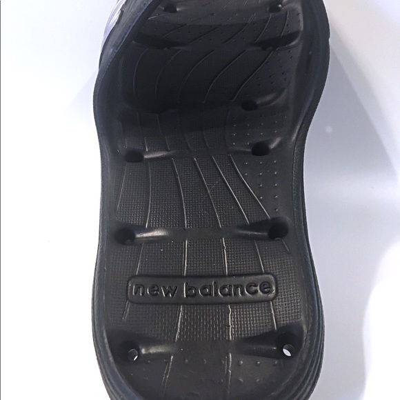 Men’s New Balance Float Slides Sandals Black New - Picture 5 of 6